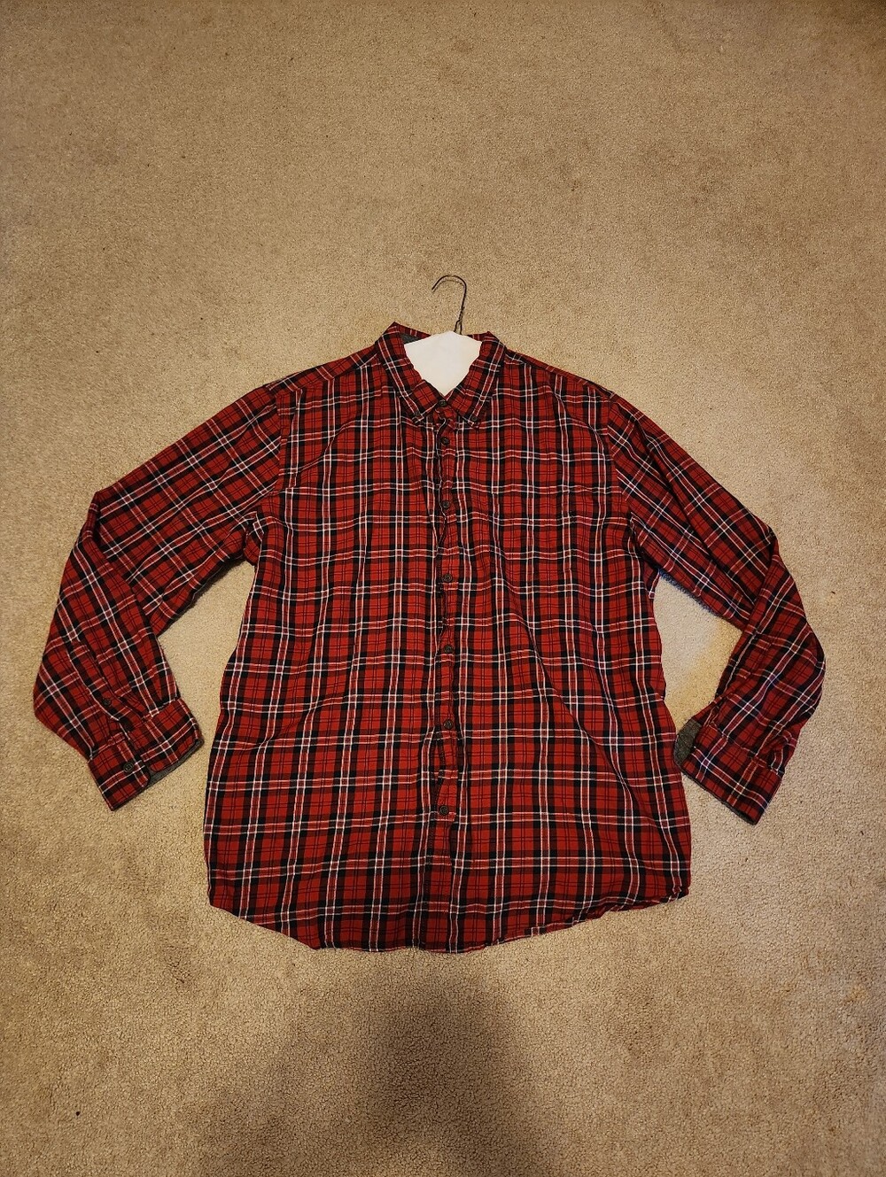 Joe Fresh Red Plaid Button-Down Shirt